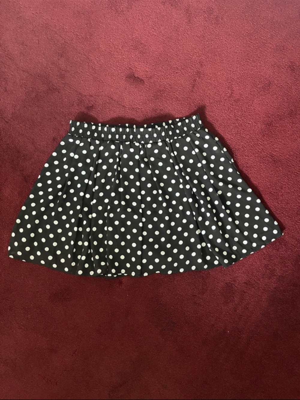 Active USA Black and White Polka Dot Skater Skirt